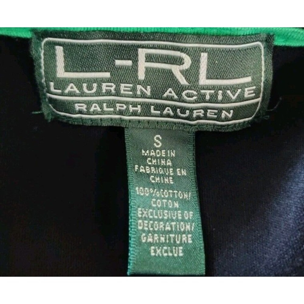 L-RL Lauren Active RL Bouse Size S Pockets Lace Up Long Sleeve - Picture 3 of 9